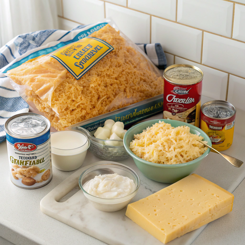 cracker barrel hashbrown casserole recipeIngredients