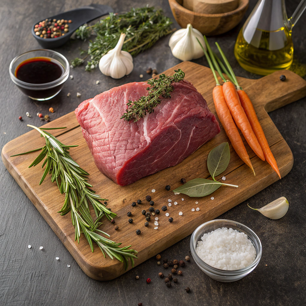 Ingredients for eye of round roast recipe