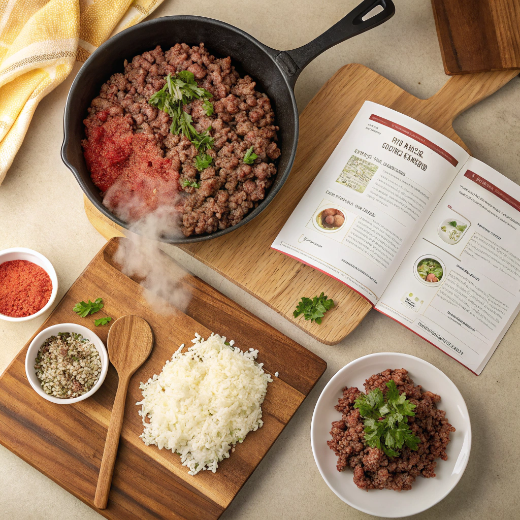 Ground Beef Rice Recipes Step-by-Step Instructions