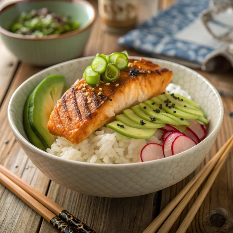 salmon rice bowl recipe